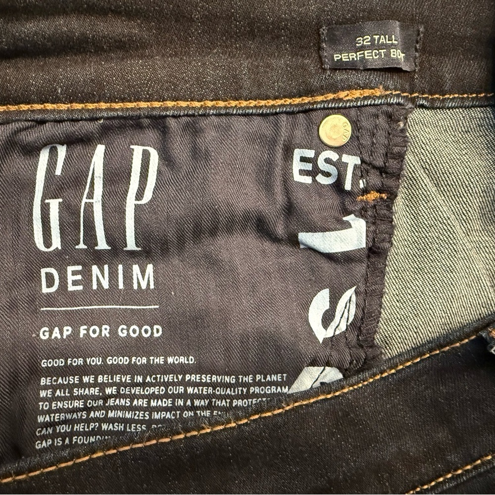 GAP Perfect Bootcut Jeans Size 14T/32 - Picture 9 of 10